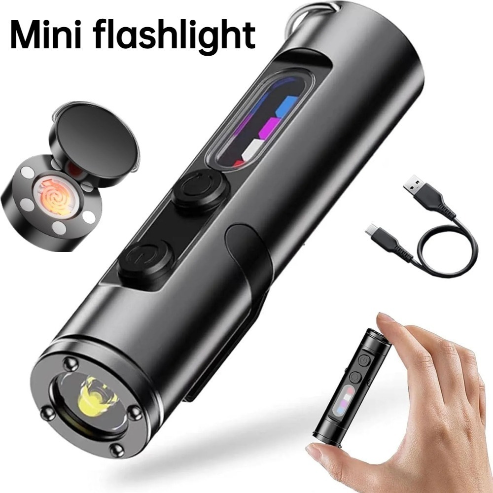 Keychain Flashlight - Mini linterna LED recargable tipo C