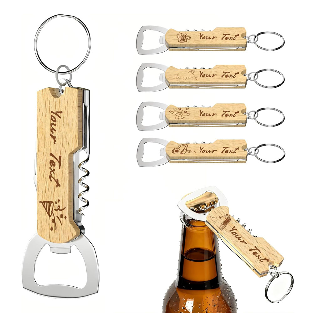 Bottle Opener Keyring - Llavero abridor de botellas con logotipo