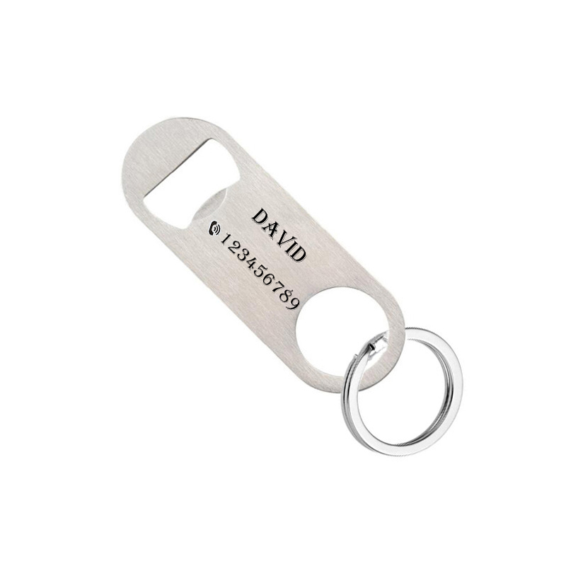 Bottle Opener Keyring - Llavero personalizado con grabado láser, abridor