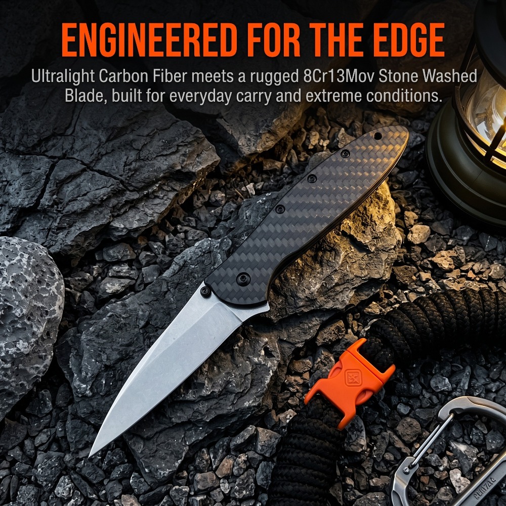 Edc Carry Pocket Knife - Navaja Plegable 1660 para Uso Diario,
