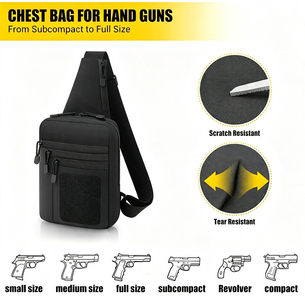 Bolso táctico de pecho para po - Edc Concealed Carry Holster reseña y precio
