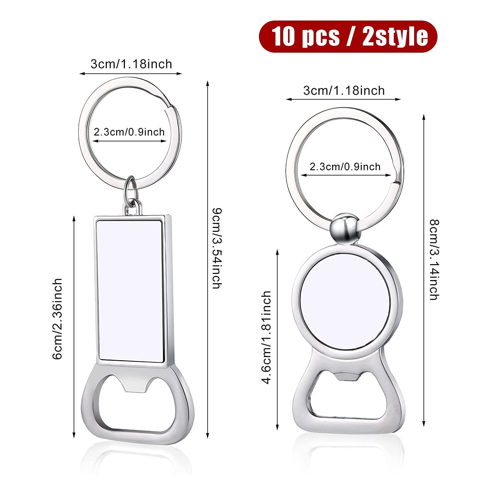 AED7-10 Piezas Llaveros en Bla - Bottle Opener Keyring reseña y precio